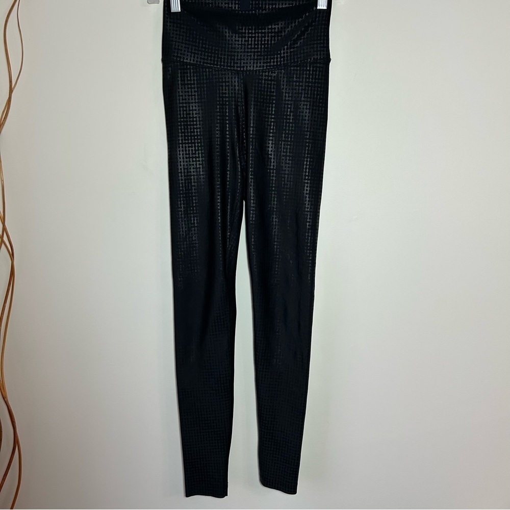 Peloton Black Show Up Foil Leggings